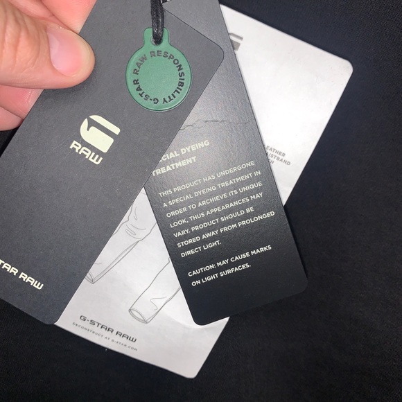 Mens Size 40x32 G-Star Raw 3301 Slim Pitch Black Jeans NWT - Picture 6 of 8